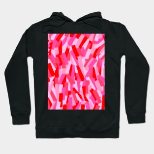 Pink and Red Abstract Brush Strokes Hoodie